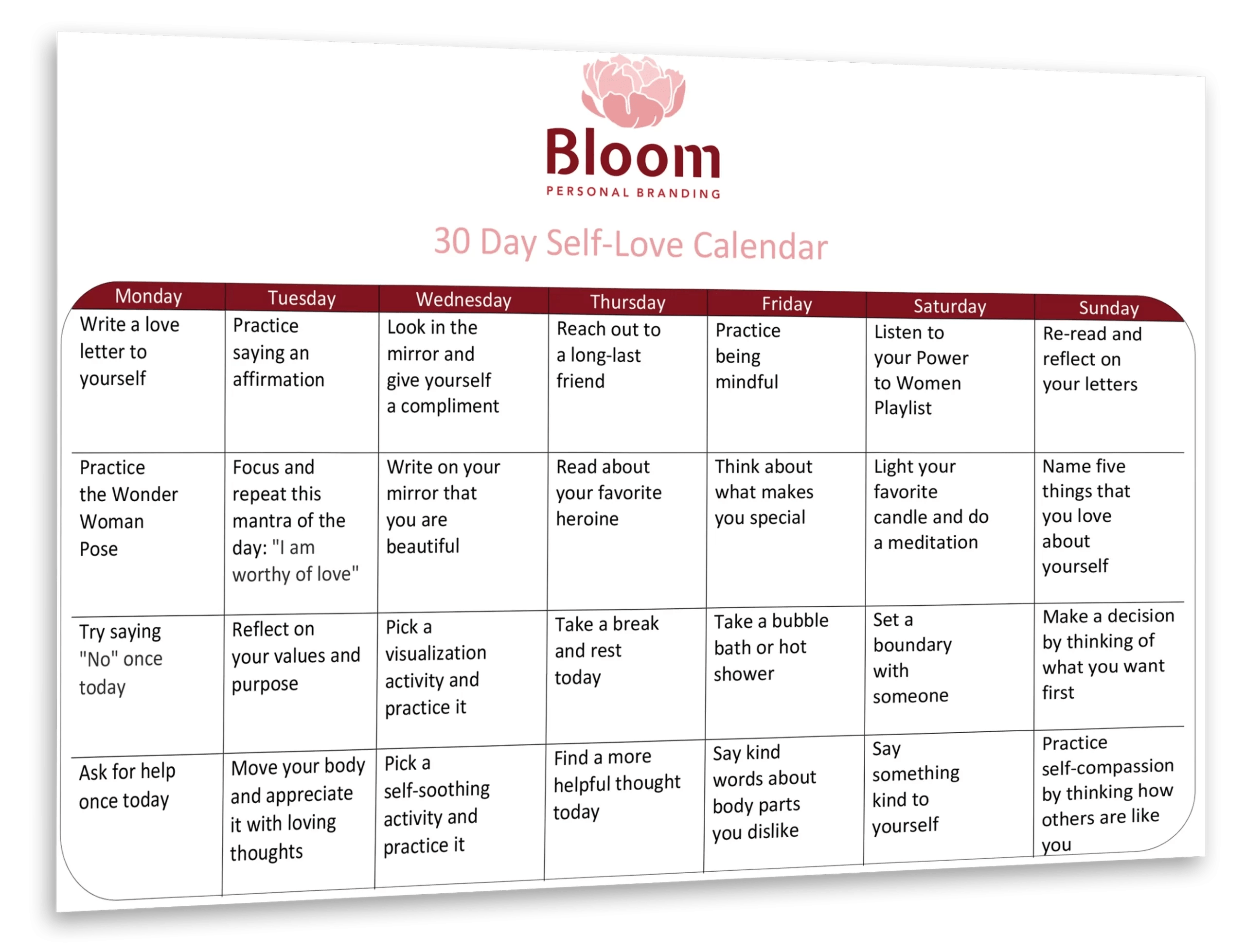 Bloom Personal Branding SelfLoveCalendar_graphic_vs1-scaled-e1666295508663 Resources 